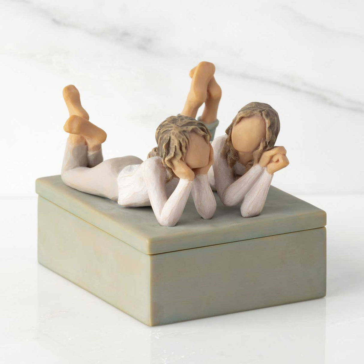 WILLOW TREE Scatolina Portagioie Forever Friends 11x9,5cm Resina