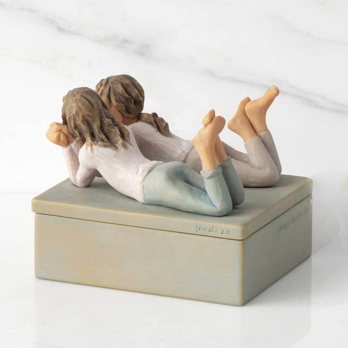 WILLOW TREE Scatolina Portagioie Forever Friends 11x9,5cm Resina