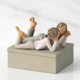 WILLOW TREE Scatolina Portagioie Forever Friends 11x9,5cm Resina