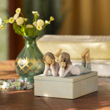 WILLOW TREE Scatolina Portagioie Forever Friends 11x9,5cm Resina