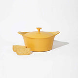 COOKUT L'Incredibile Cocotte in Metallo 28cm Giallo Mango con Pomello e Presine