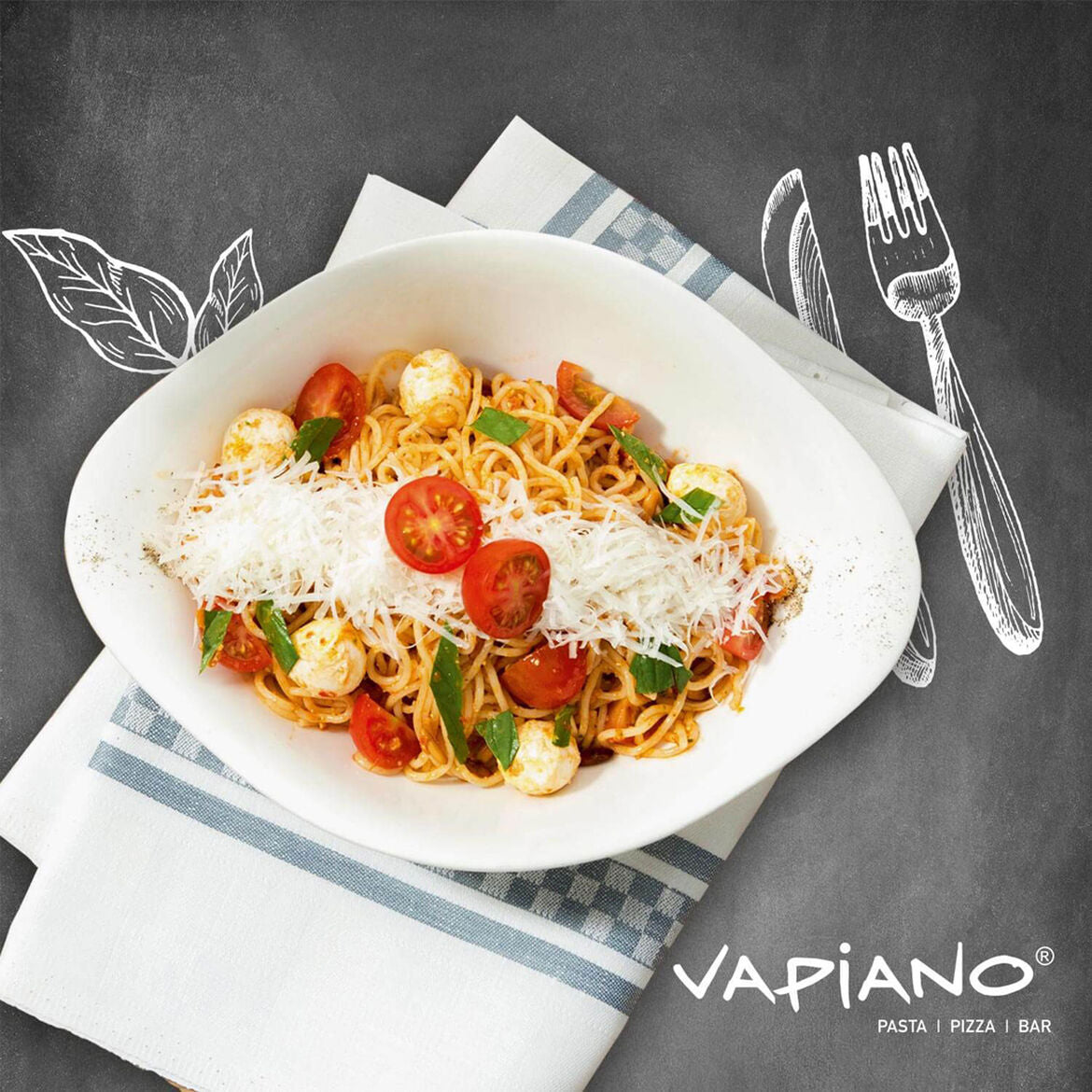 VILLEROY &amp; BOCH Vapiano Pasta Bowls Set 2 Pieces Bowls Cups 920ml Porcelain