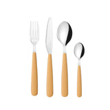 GUZZINI Pop Posate Set 24 Pezzi Giallo Senape Acciaio Inox