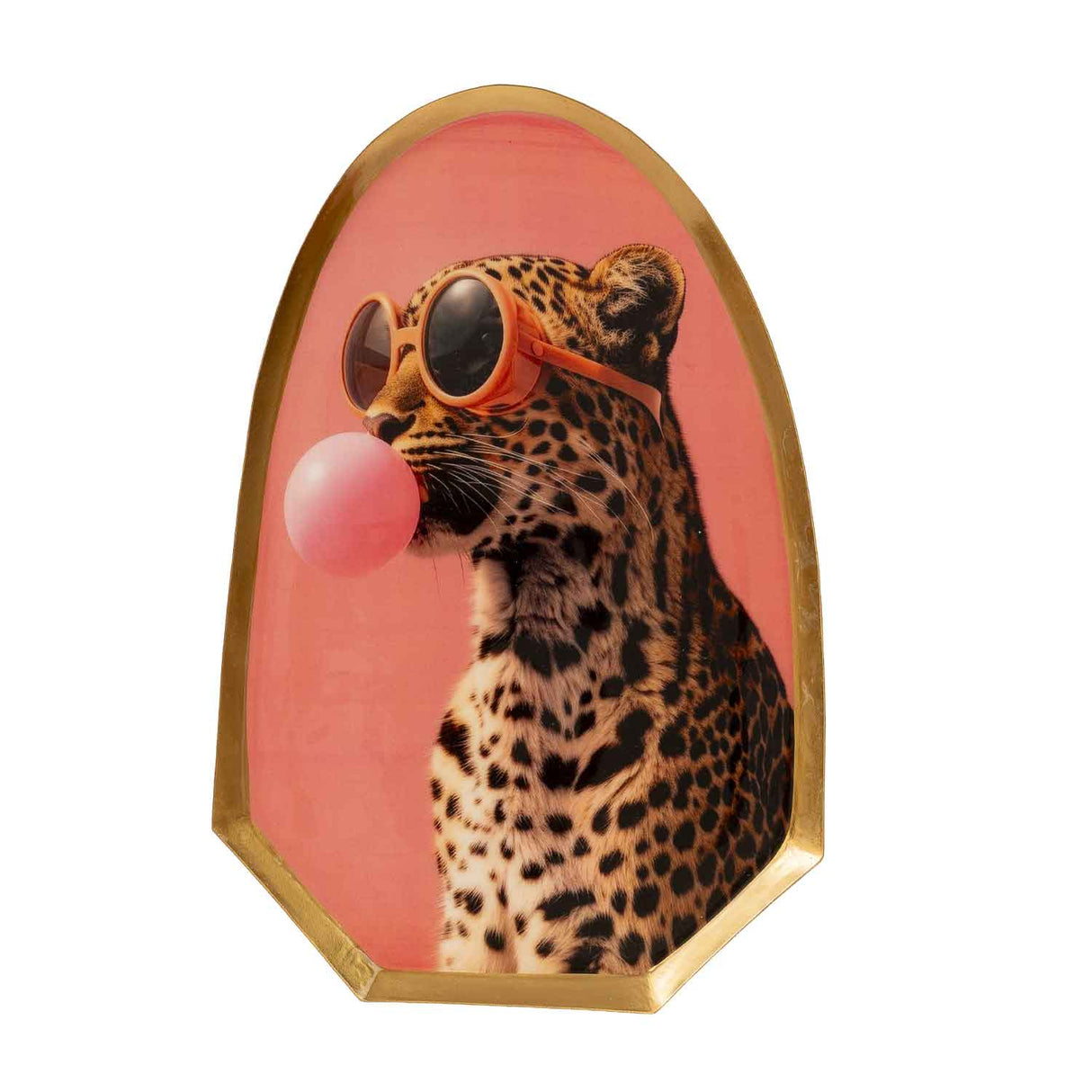 PALAIS ROYAL Vassoio in Metallo Leopardo 24x37cm