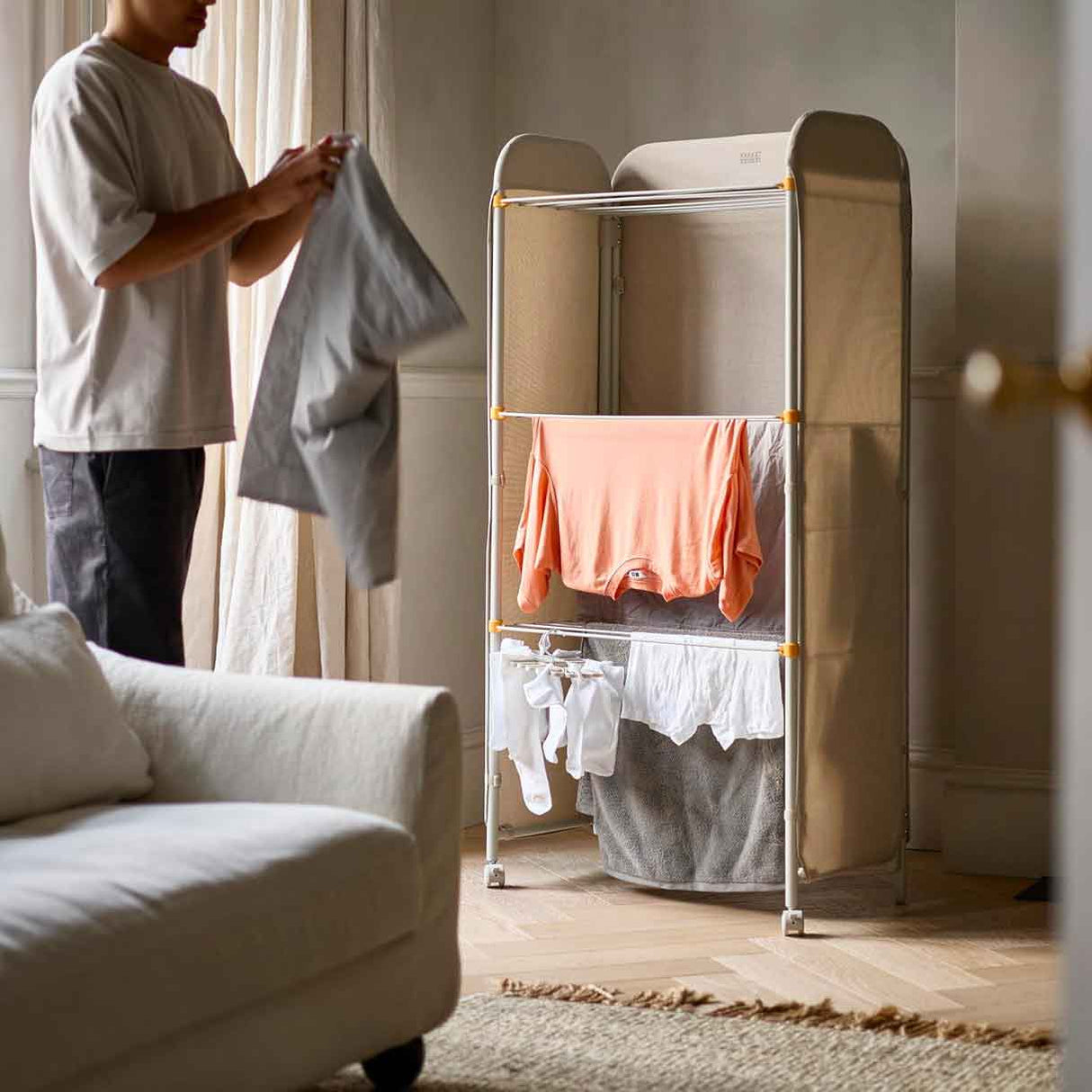 JOSEPH JOSEPH Stendino Pieghevole AirFrame 16m con Barre per Capi Lunghi