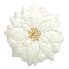Piatto Stella di Natale Easy Life in vetro con decoro oro 31 cm