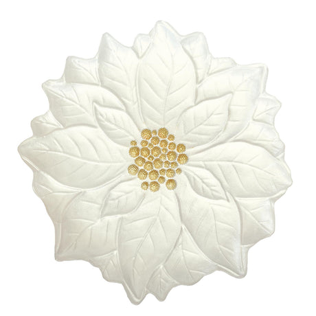 Piatto Stella di Natale Easy Life in vetro con decoro oro 31 cm