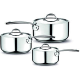 LAGOSTINA Accademia Casseruola Fonda Manico Lungo 20cm Acciaio Inox