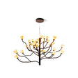 Lampada a sospensione Mokuren Lladrò in porcellana bianca 80x140 cm