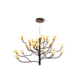 Lampada a sospensione Mokuren Lladrò in porcellana bianca 80x140 cm