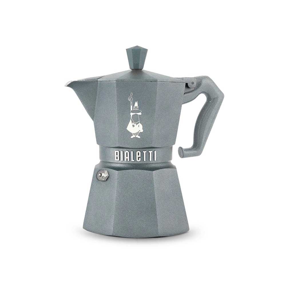 BIALETTI Exclusive Octagonal Caffettiera Moka 3 Tazze Induzione Grigio