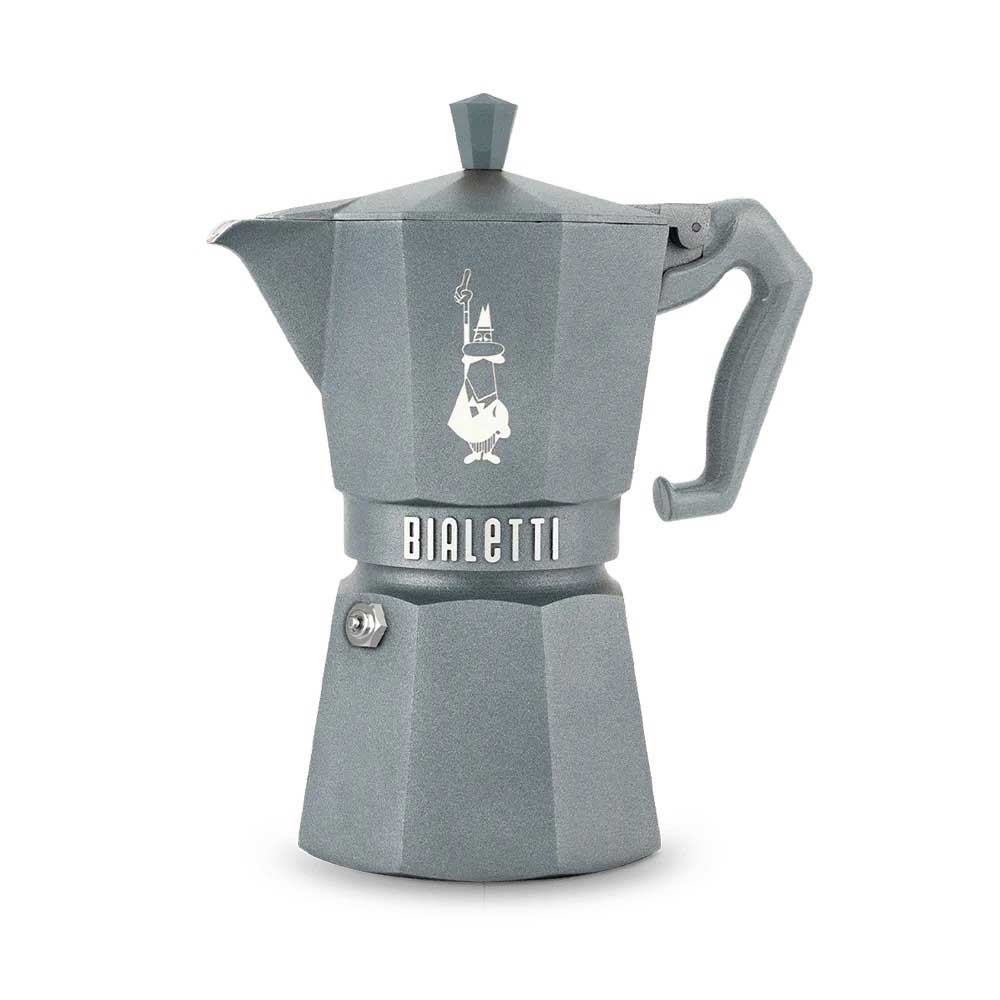 BIALETTI Exclusive Octagonal Caffettiera Moka 6 Tazze Induzione Grigio