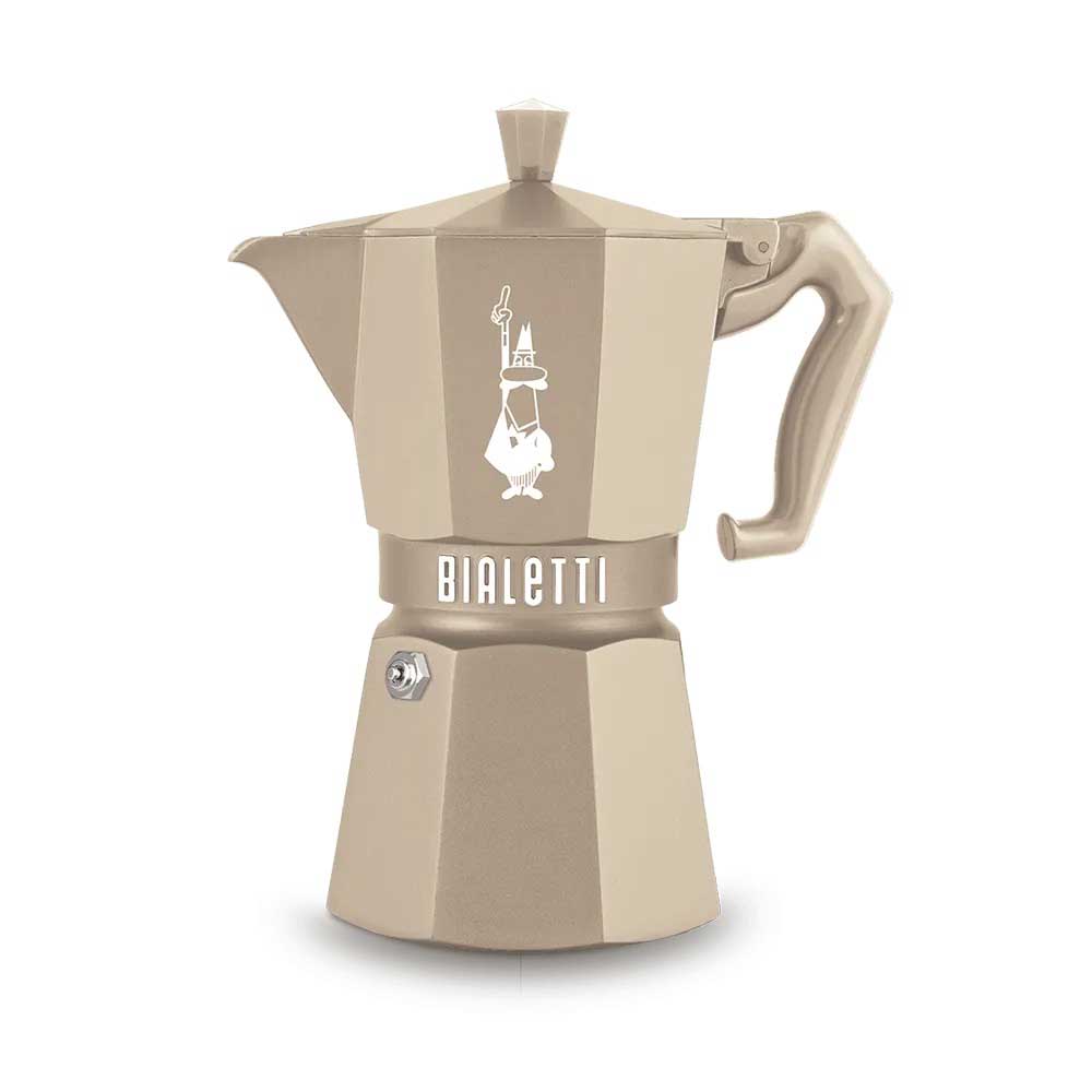 BIALETTI Exclusive Octagonal Caffettiera Moka 6 Tazze Induzione Sabbia
