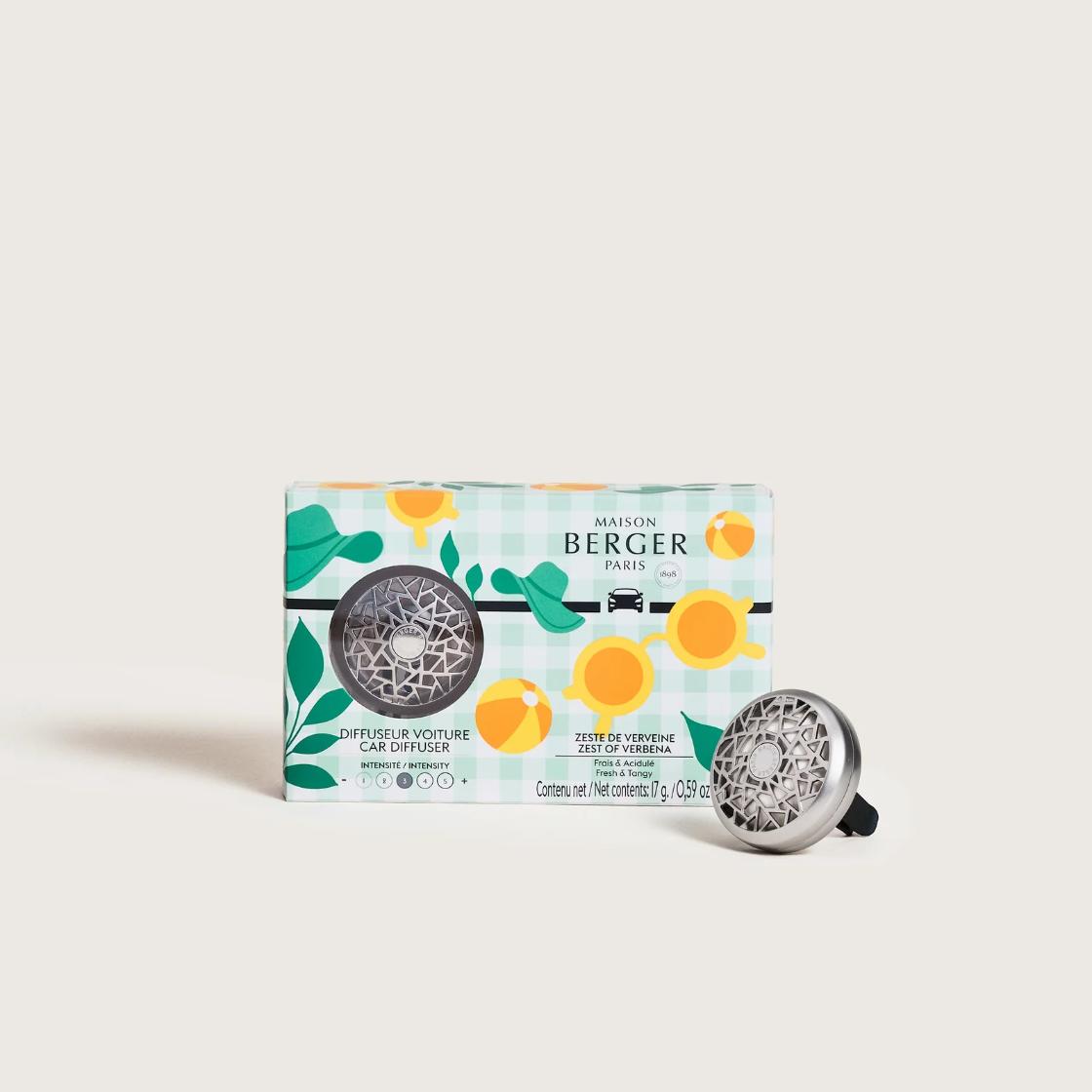 LAMPE BERGER Diffusore Deodorante per Auto Estivale + Ricarica Zeste de Verveine