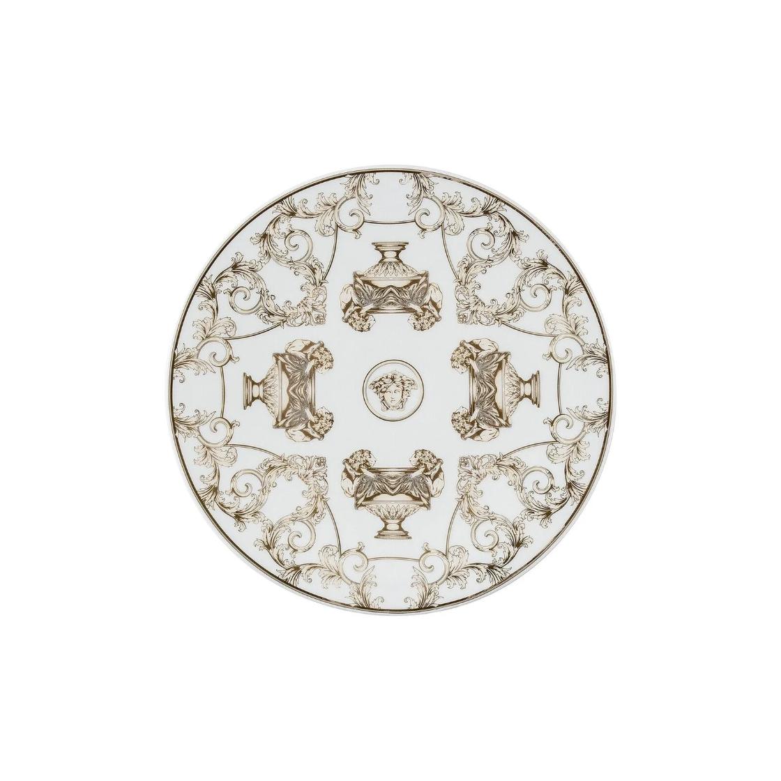VERSACE Piatto La Coupe des Dieux Bianco e Oro 17cm in Porcellana