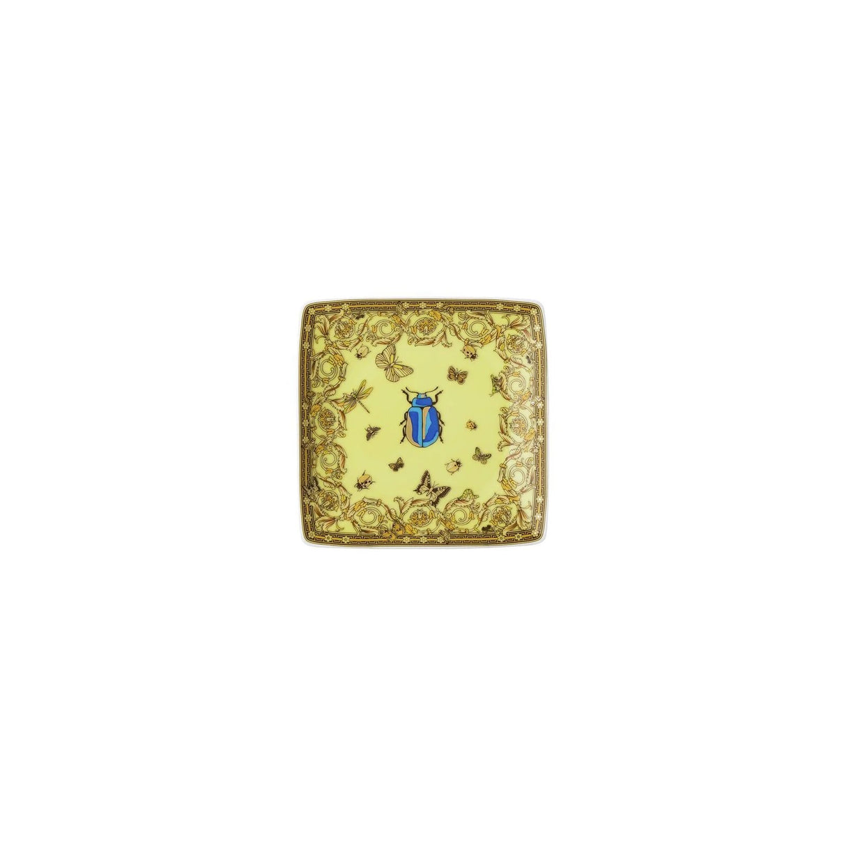 VERSACE Coppetta Quadrata Le Jardin De Versace 30 Years 12x12cm in Porcellana