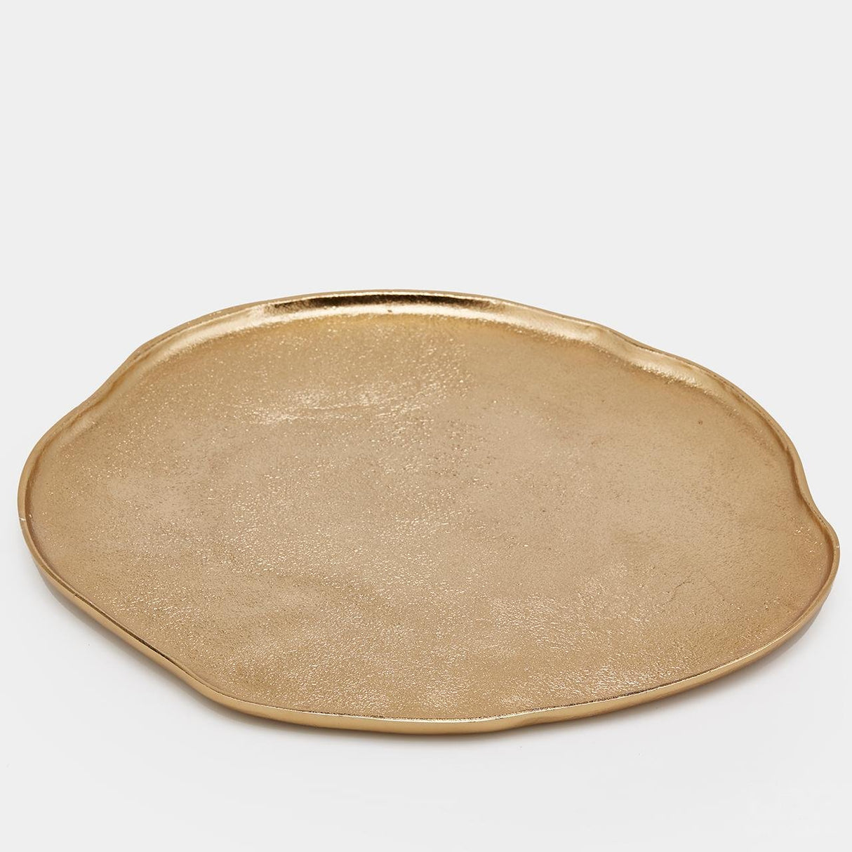 EDG Enzo De Gasperi Piatto Irregolare Natalizio Oro in Alluminio 41x37cm