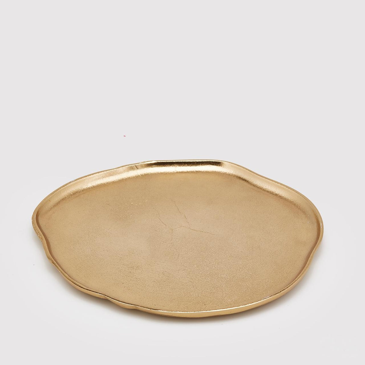 EDG Enzo De Gasperi Piatto Irregolare Natalizio Oro in Alluminio 30cm