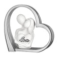 Scultura coppia cuore Bongelli Preziosi in metallo argentato 24x25 cm