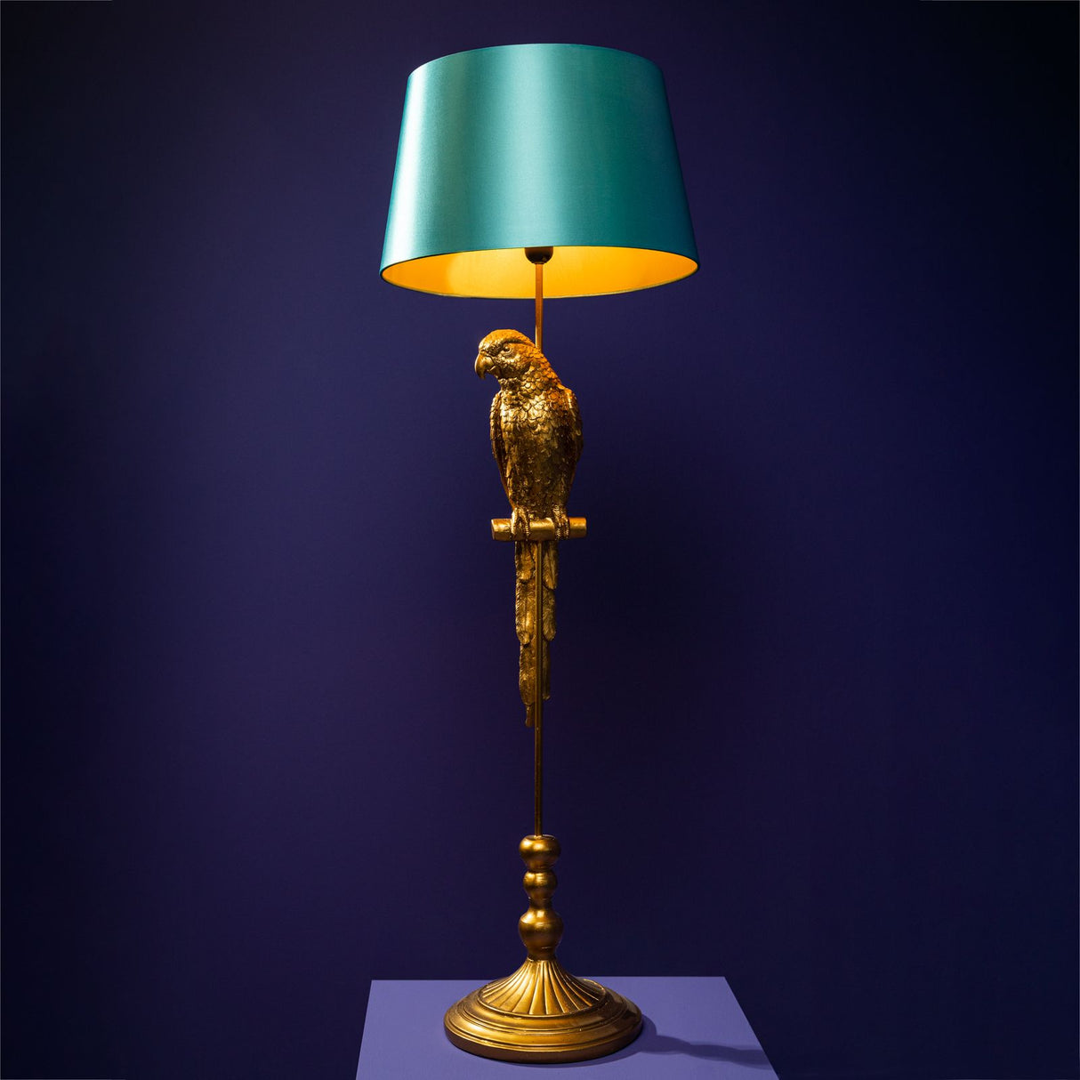 WERNS Floor Lamp Tammi Parrot Gold Turquoise 121cm