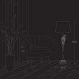 WERNS Floor Lamp Tammi Parrot Gold Turquoise 121cm