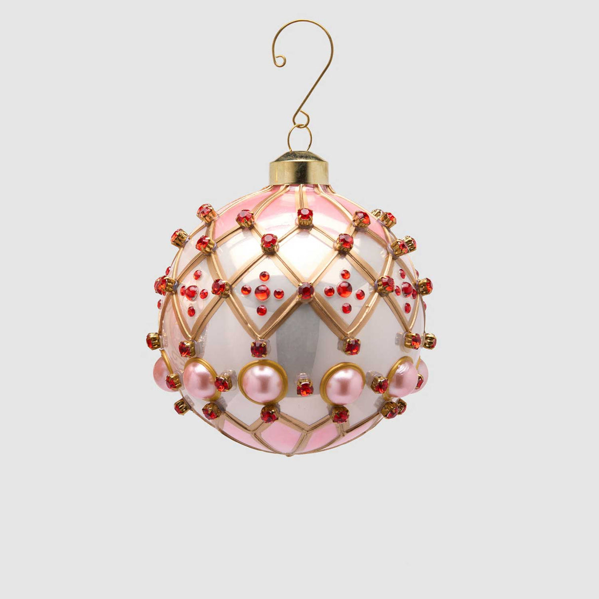 EDG Enzo De Gasperi Pallina di Natale Regency in Vetro 10cm