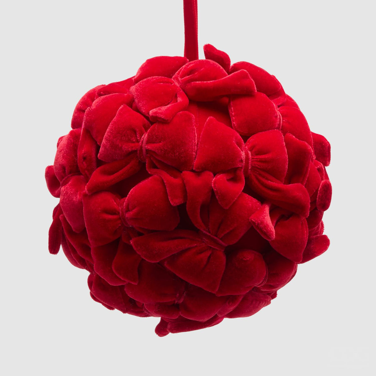 EDG Enzo De Gasperi Pallina di Natale a Petali Rosso in Velluto 18cm
