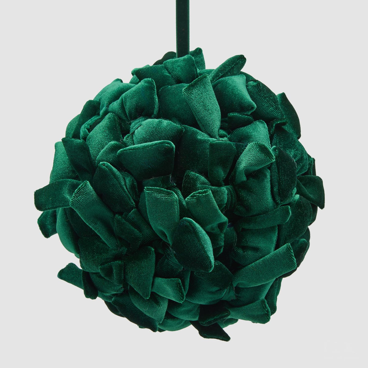 EDG Enzo De Gasperi Pallina di Natale a Petali Verde in Velluto 18cm