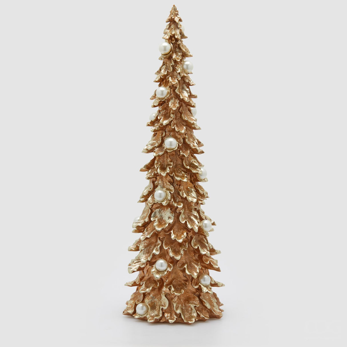 EDG Enzo De Gasperi Alberello di Natale con Perle Oro in Poliresina 64x21cm