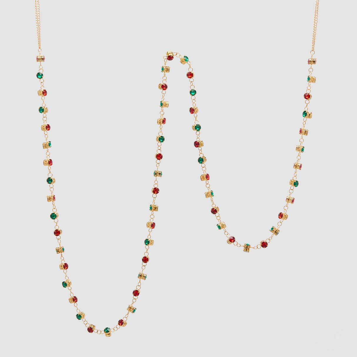 EDG Enzo De Gasperi Festone Natalizio di Gemme Verde e Rosso in Metallo 160cm