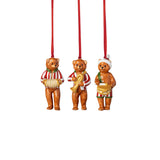 VILLEROY & BOCH Set 3 Addobbi Natalizi Orsetti Nostalgic Ornaments in Porcellana 8,5cm