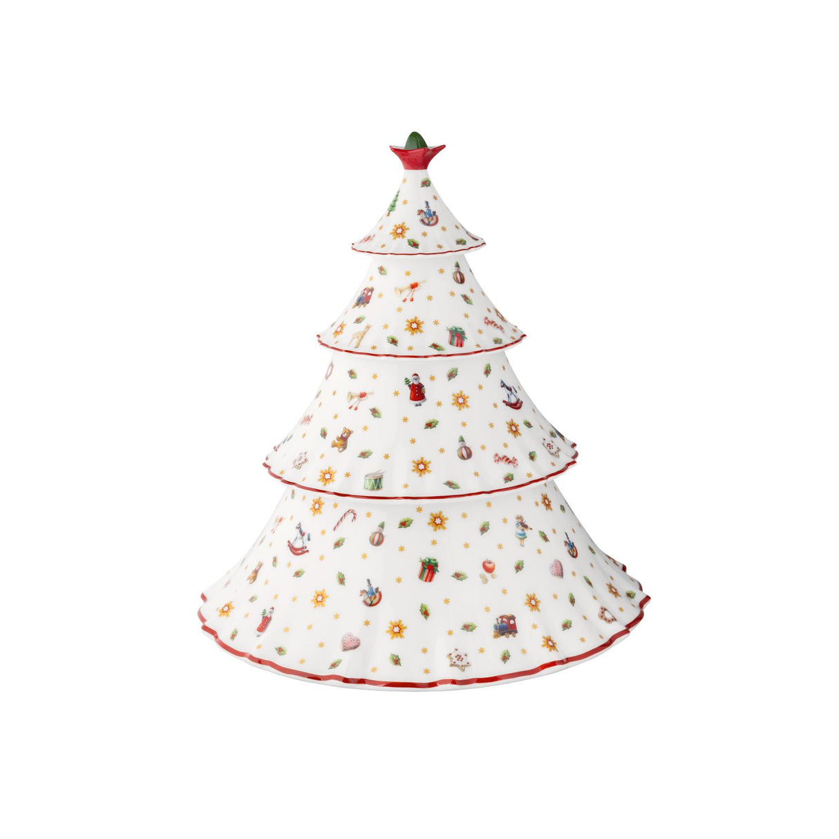 VILLEROY & BOCH Biscottiera Albero di Natale Toy's Delight in Porcellana Premium 30cm