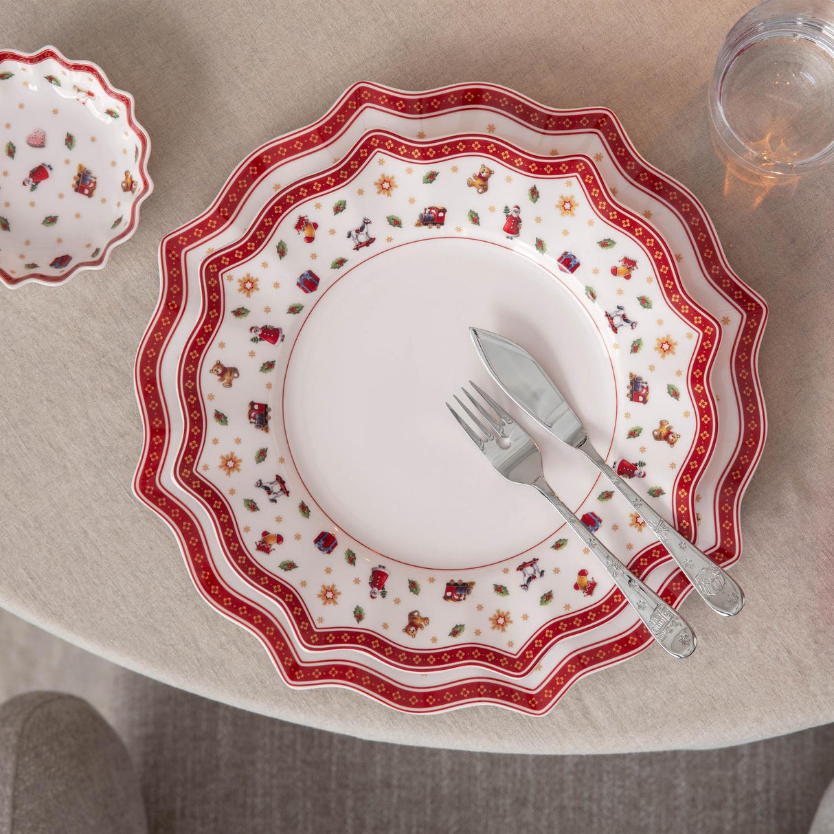 VILLEROY & BOCH Set 2 Posate da Pesce Natalizie Toy's Delight in Acciaio inossidabile
