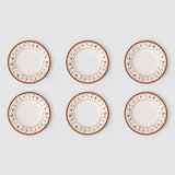VILLEROY & BOCH Set 6 Piatti Piani Natalizi Toy's Delight Specials Rosso e Bianco in Porcellana Premium 27cm