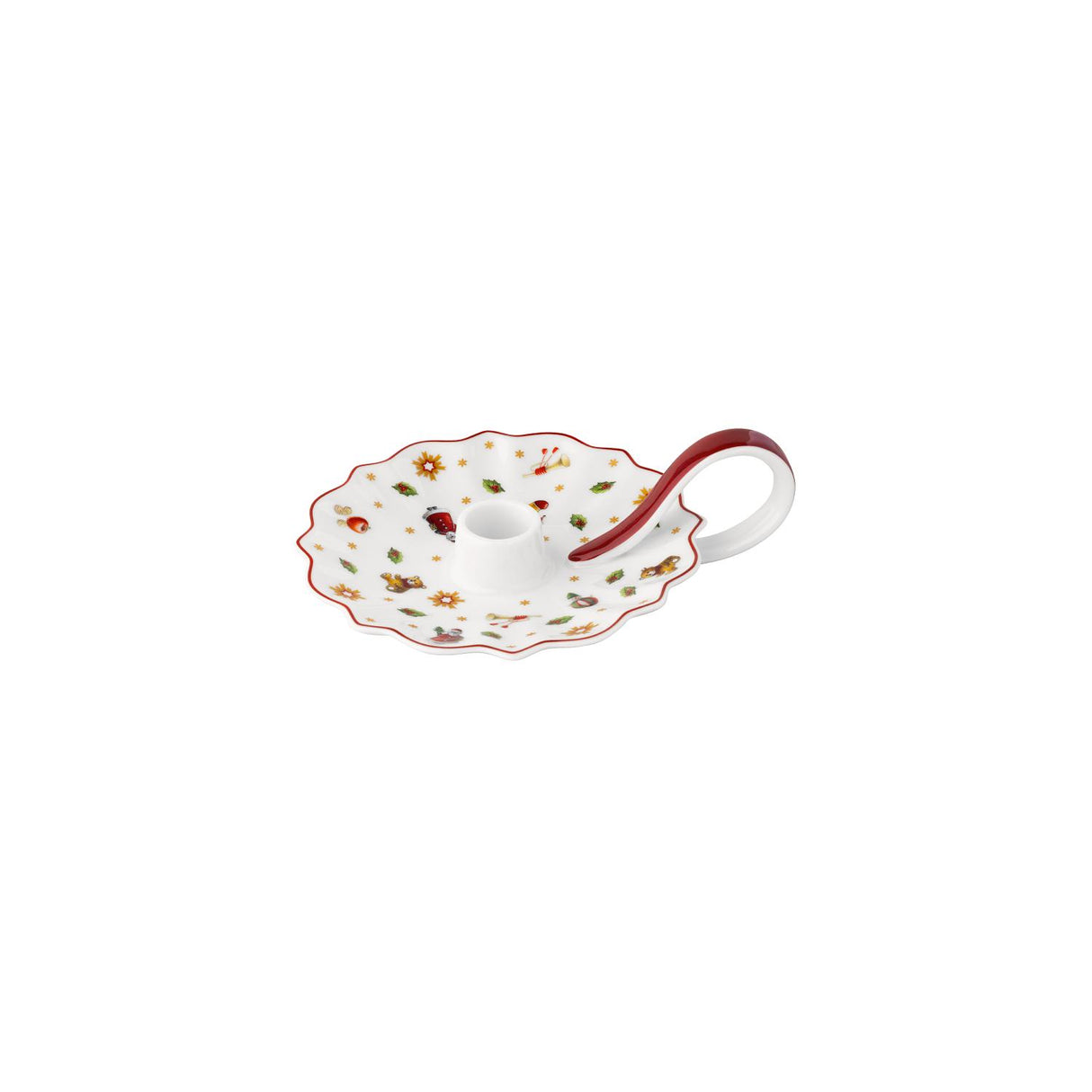 VILLEROY & BOCH Portacandela Natalizio a Bugia Toy's Delight in Porcellana Premium 5cm