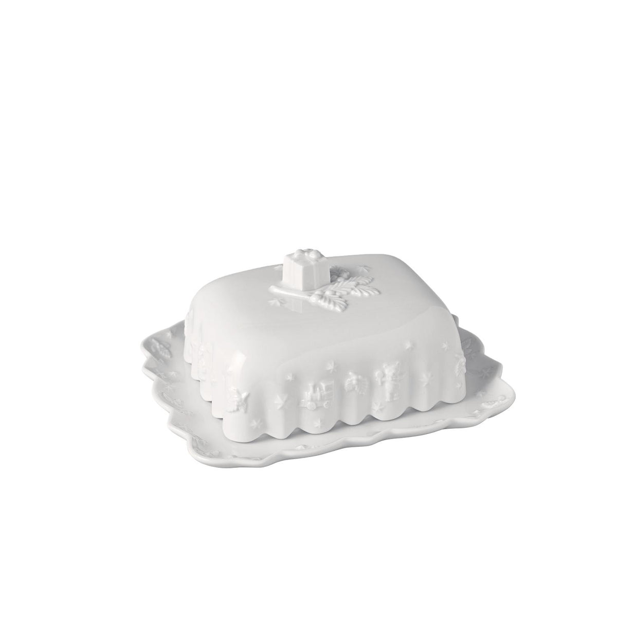 VILLEROY & BOCH Burriera Natalizia Toy's Delight Royal Classic Bianco in Porcellana Premium 15,5x19cm