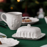 VILLEROY & BOCH Burriera Natalizia Toy's Delight Royal Classic Bianco in Porcellana Premium 15,5x19cm