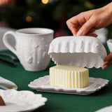 VILLEROY & BOCH Burriera Natalizia Toy's Delight Royal Classic Bianco in Porcellana Premium 15,5x19cm