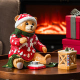 VILLEROY & BOCH Statuina Natalizia Orsetto con Lanterna Christmas Toys Memory in Porcellana 25cm