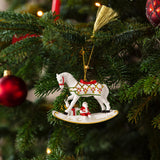 VILLEROY & BOCH Addobbo Natalizio Cavallo a Dondolo Christmas Classics 2026 Oro in Porcellana Premium 9cm