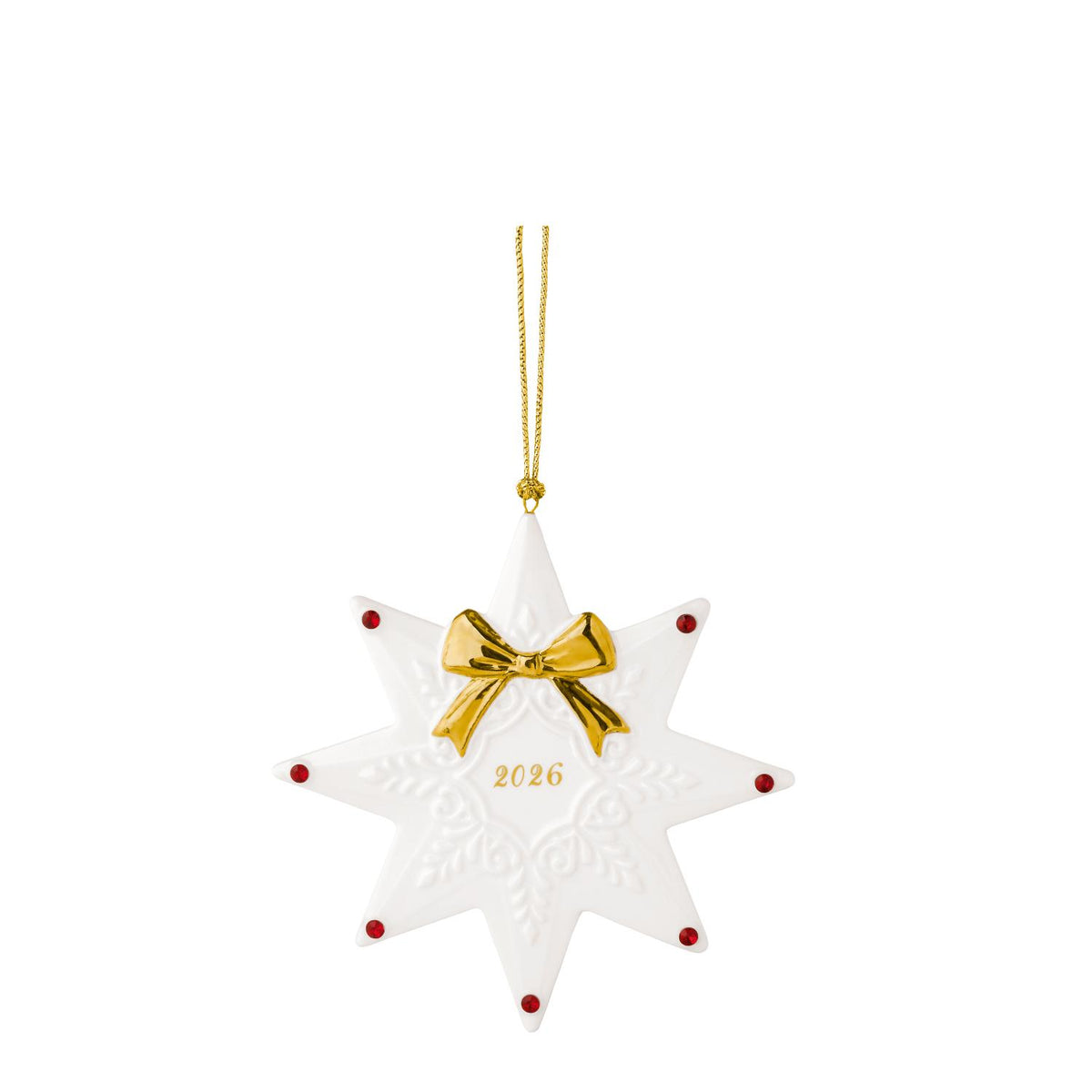 VILLEROY & BOCH Addobbo Natalizio Stella Christmas Classics 2026 Oro in Porcellana Premium 11cm