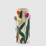 Vaso Tulipani EDG cilindrico in ceramica multicolore altezza 28 cm