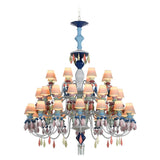 Lampadario Belle de Nuit Lladrò in porcellana multicolor 150x100 cm