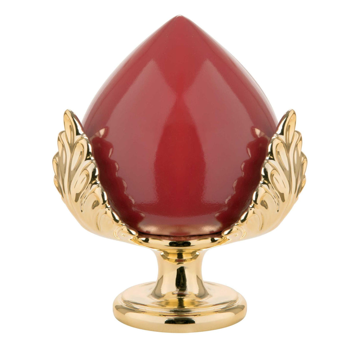 Pumo pugliese Bongelli Preziosi in marmorino rosso e oro 17 cm