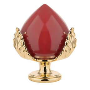 Pumo pugliese Bongelli Preziosi in marmorino rosso e oro 17 cm