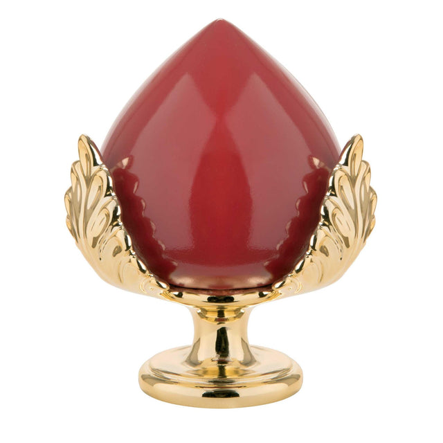 Pumo pugliese Bongelli Preziosi in marmorino rosso e oro 17 cm