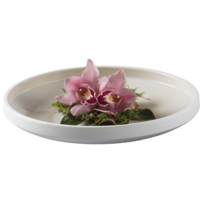 Piatto decorativo Mascagni Casa in ceramica bianca lucida 35,5 cm