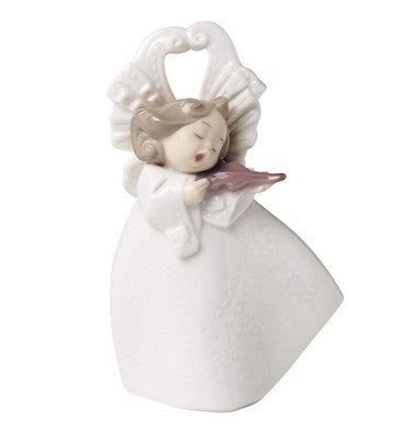 Statuina Angelo Melodia di Corde NAO in porcellana decorata a mano