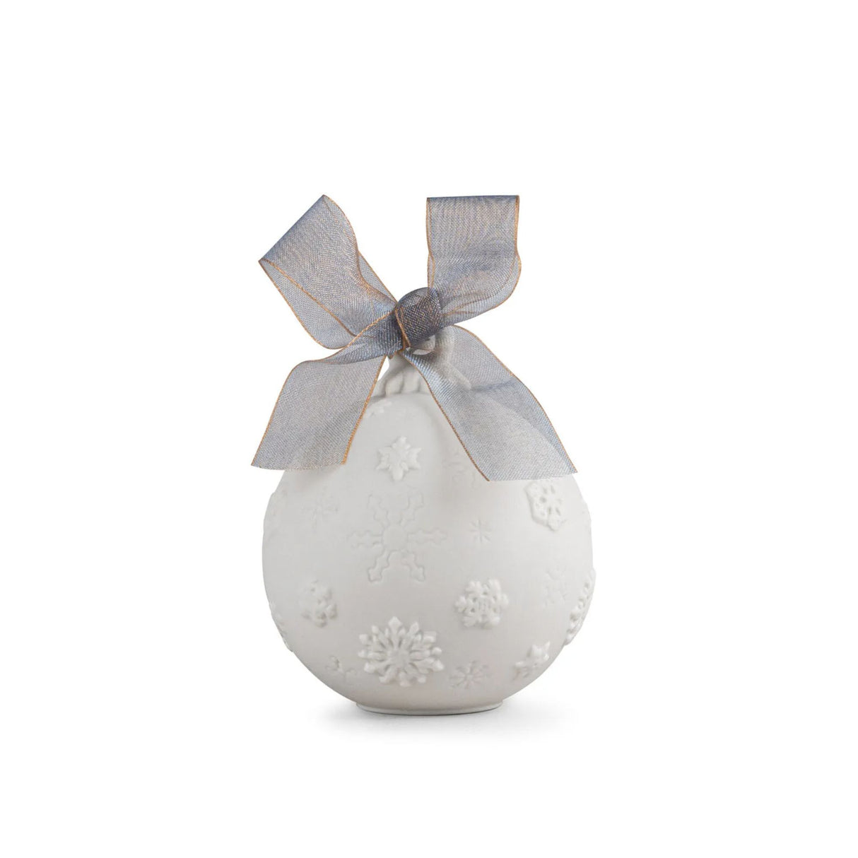 LLADRO' - White Porcelain Christmas Ball 2022 9 cm 01018466