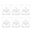 Calici acqua Simple Day in vetro temperato decorato 355 ml